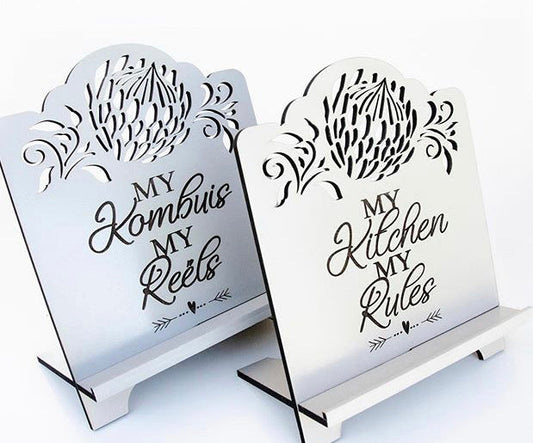 'My Kitchen My Rules' Protea Cook Book Stand