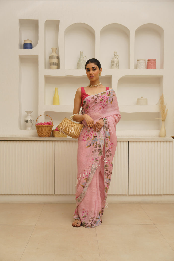 Nalini Linen Saree
