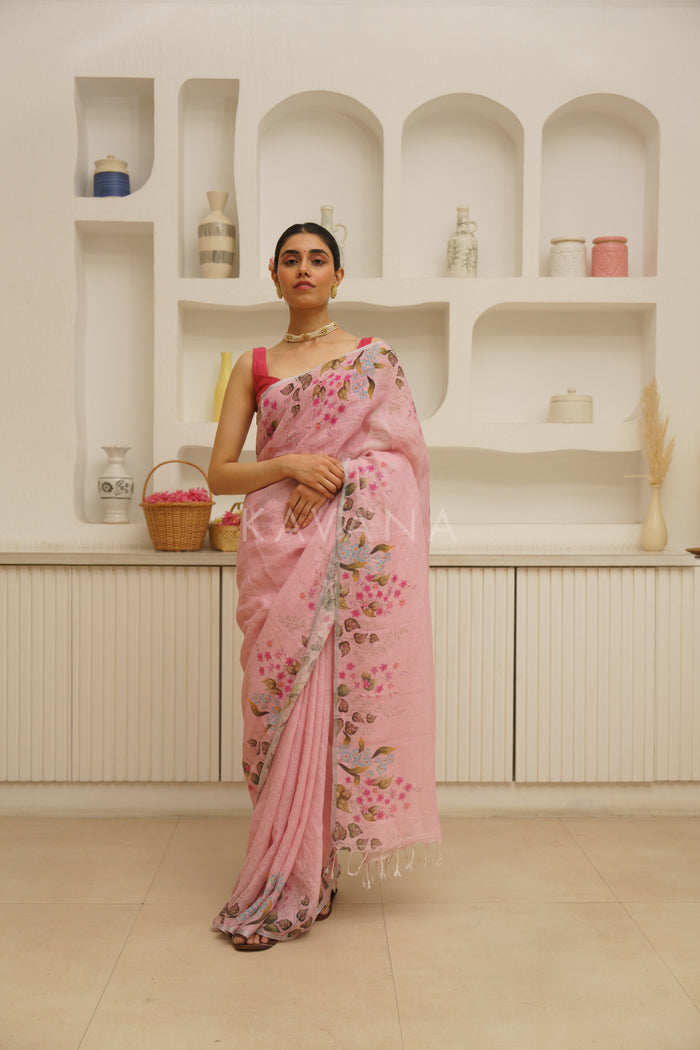 Nalini Linen Saree