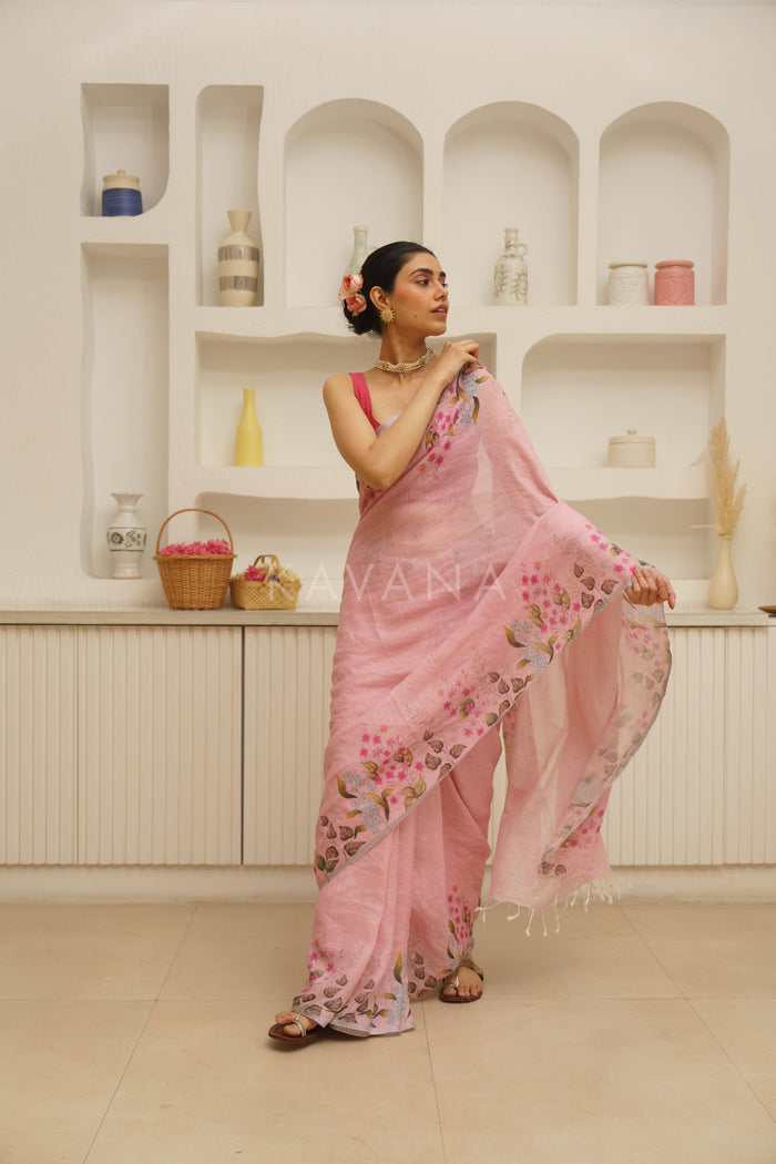 Nalini Linen Saree