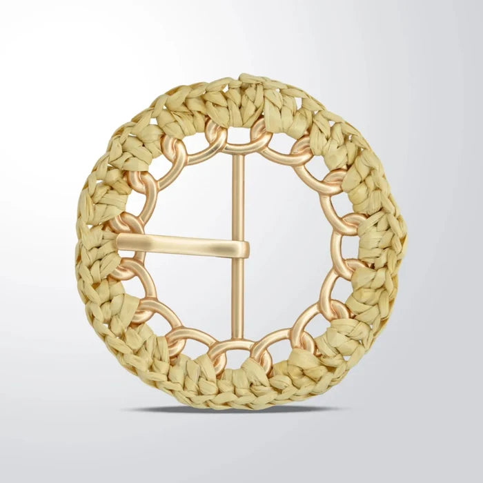 Natural Raffia Buckles