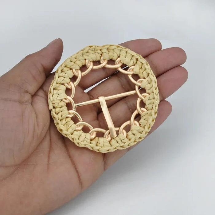 Natural Raffia Buckles