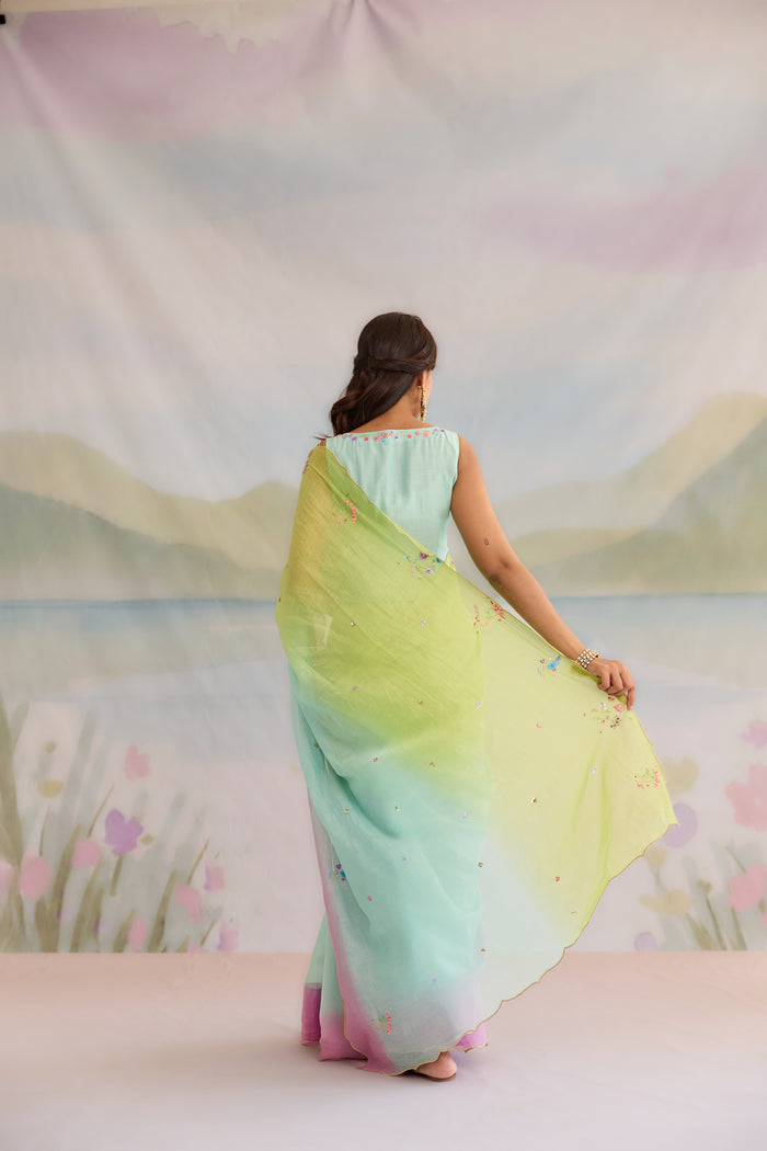 Nazam Chanderi Sari