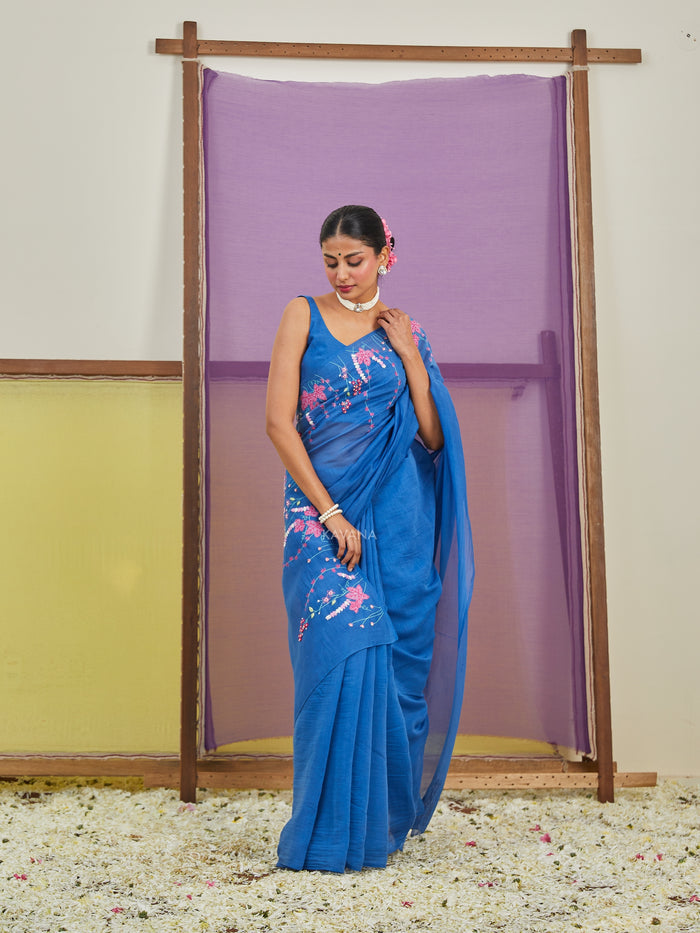 Neelam Chanderi Sari