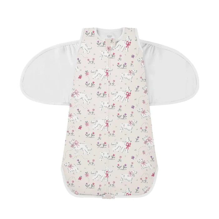 Nest Designs 1.0 TOG Swaddle Sleep Bag - Doggie Meadow