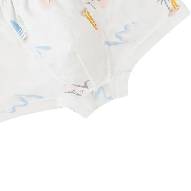 Nest Designs Bamboo Boys Boxer Briefs Underwear (2 Pack) - Surf Camp