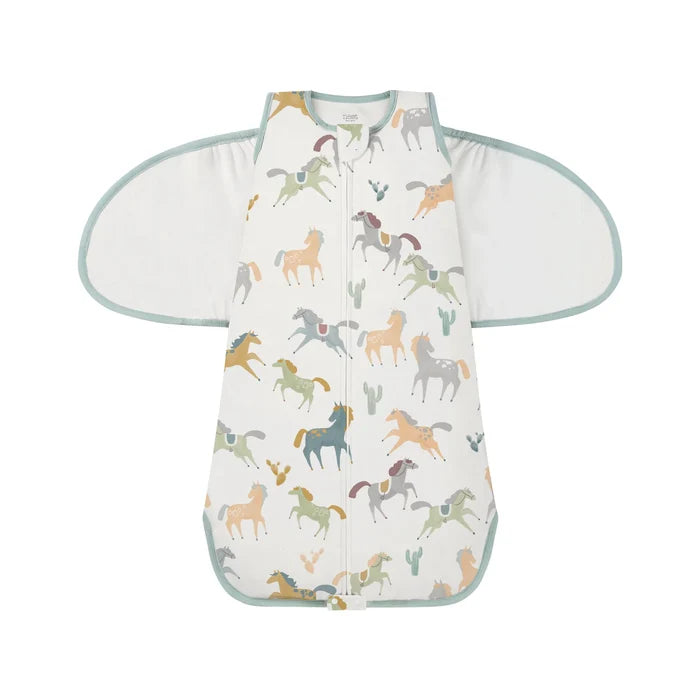 Nest Designs Organic Cotton Swaddle Sleep Bag 1.0 TOG - Pony Express
