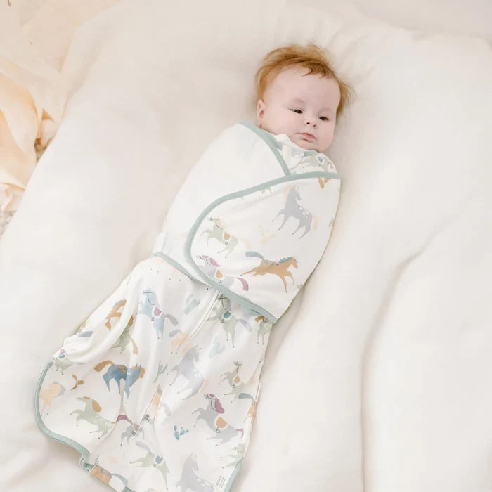 Nest Designs Organic Cotton Swaddle Sleep Bag 1.0 TOG - Pony Express