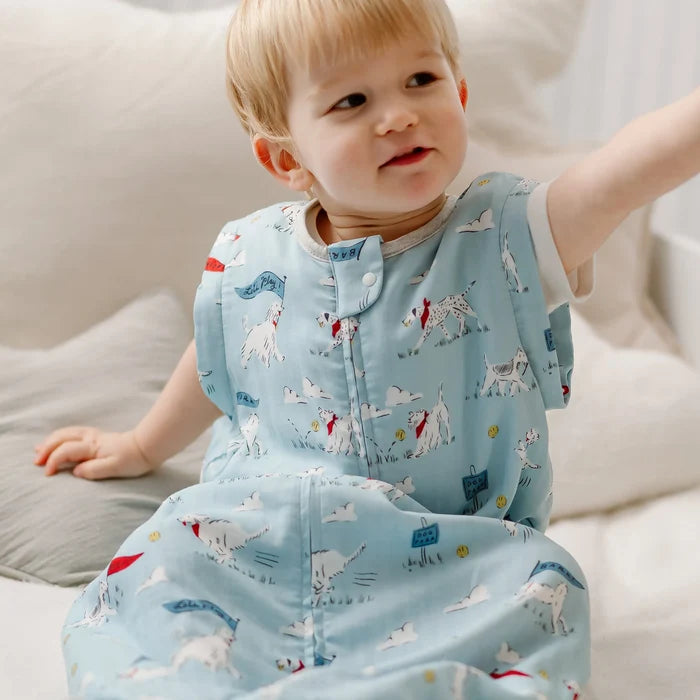 Nest Designs Removable 3/4 Sleeve 0.6 TOG Sleep Bag - Puppy Park