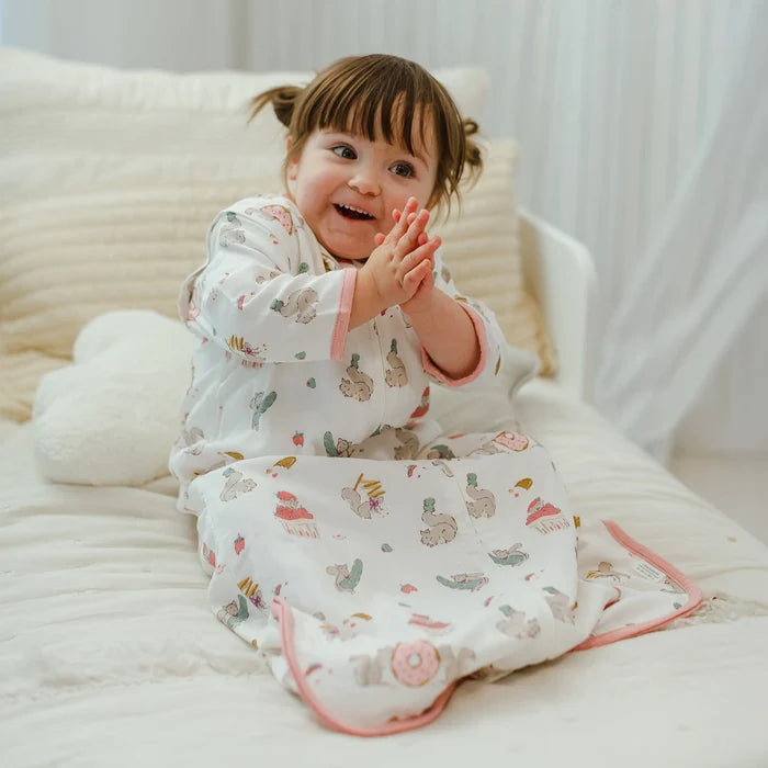 Nest Designs Removable 3/4 Sleeve 0.6 TOG Sleep Bag - Very Squirrelly