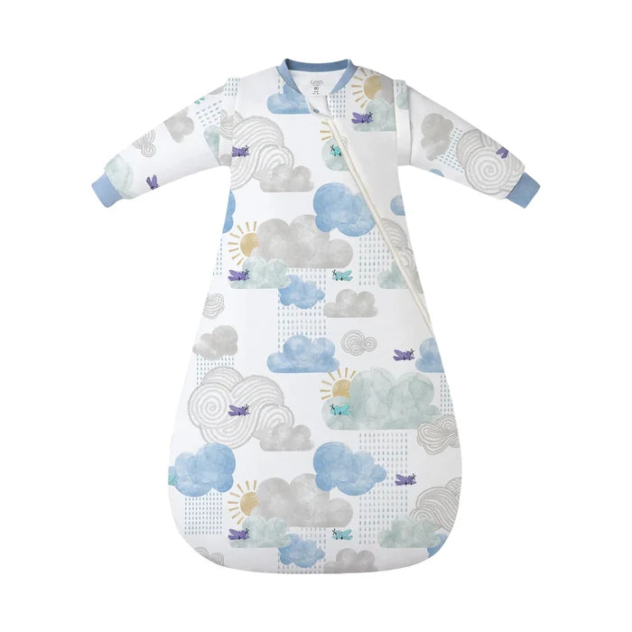 Nest Designs Removable Long Sleeve 1.0 TOG Sleep Bag - Fluffy Puffs