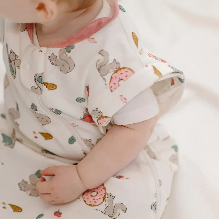 Nest Designs Removable Long Sleeve 1.0 TOG Sleep Bag - Very Squirrelly