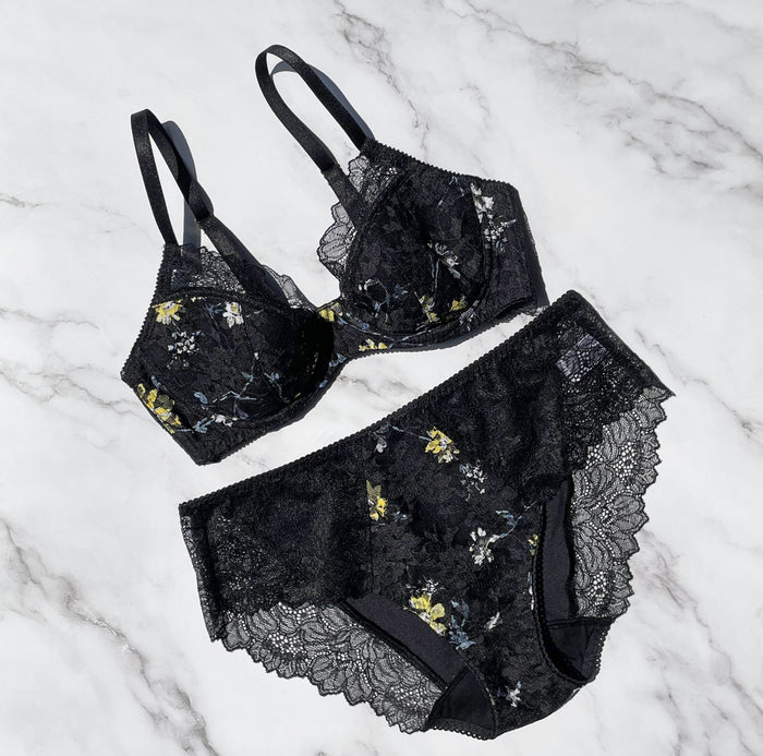 Night Garden Underwire Bra | Black