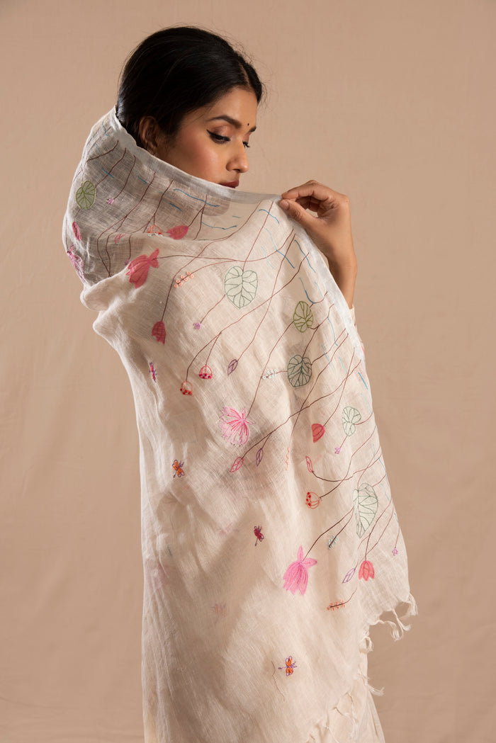 Nilofar Linen Sari