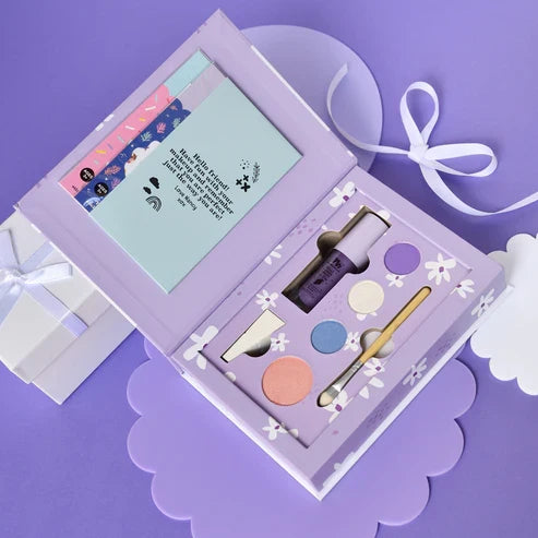 No Nasties Nancy Purple Kids Makeup Deluxe Box and Twinkle Sprinkle Brush Set