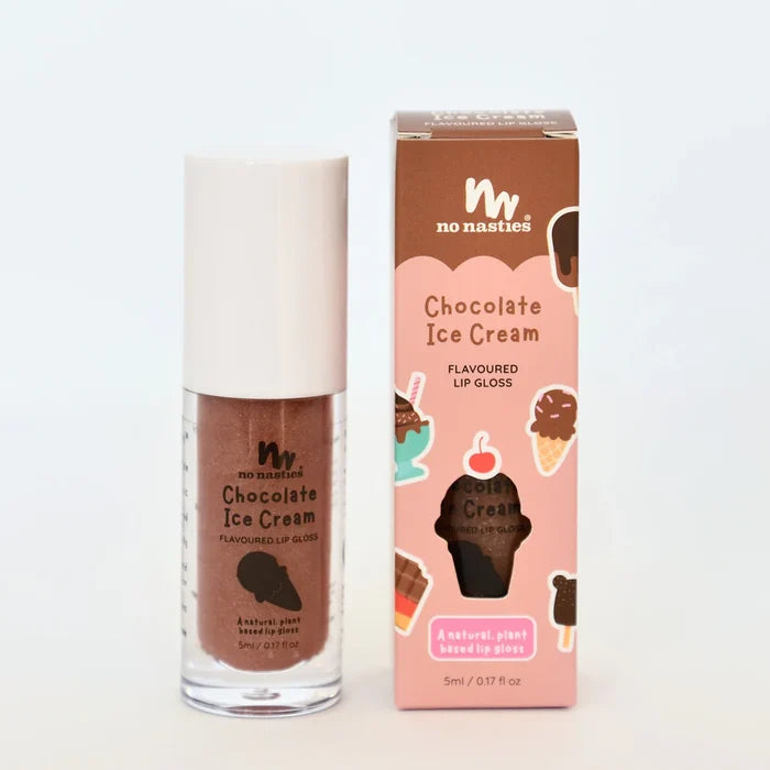 No Nasties Natural Kids Lip Gloss - Chocolate Ice-Cream