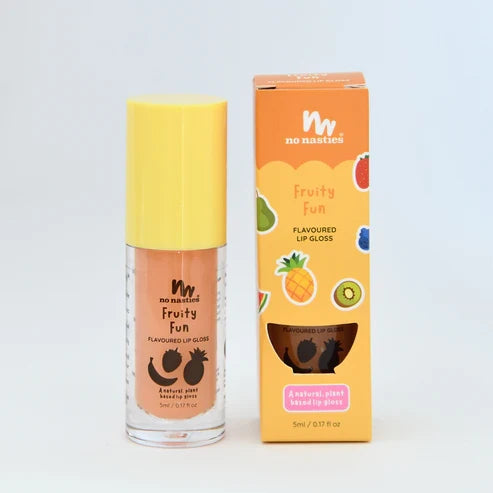No Nasties Natural Kids Lip Gloss - Fruity Fun - Peachy Shimmer