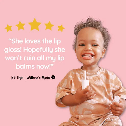 No Nasties Natural Lip Gloss - Birthday Cake - Shimmery Clear