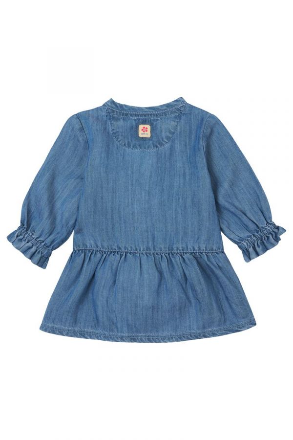 Noppies Long Sleeve Dress Felines - Medium Blue Denim