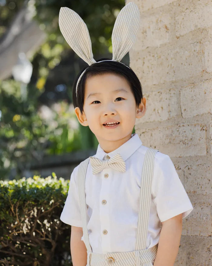 Noralee Bow Tie - Sage Stripe