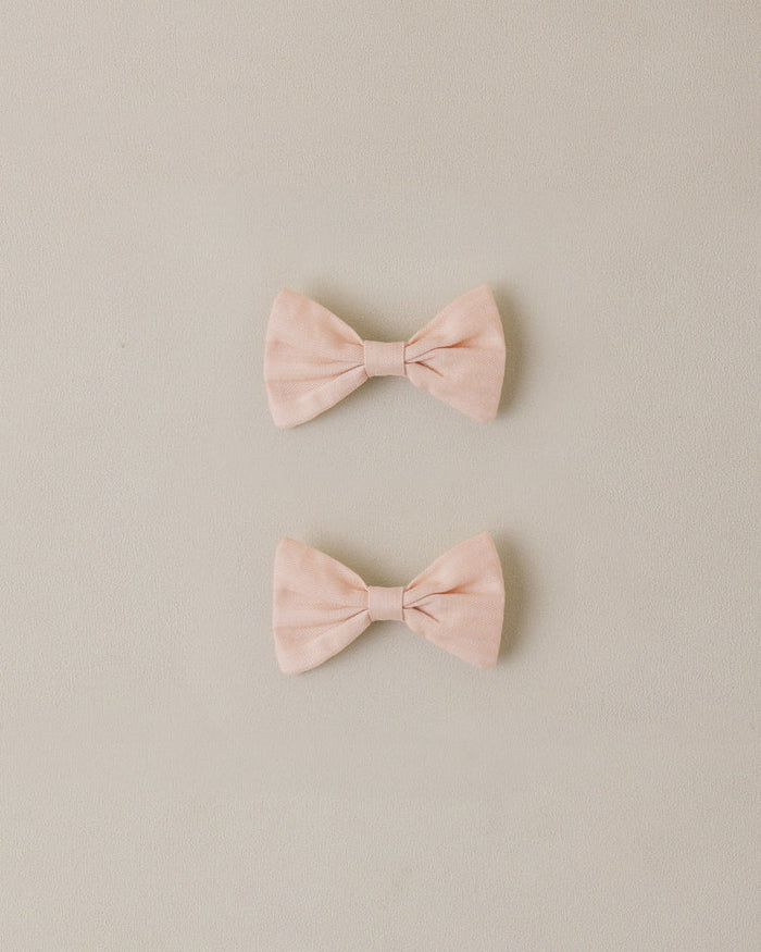Noralee Little Bow Clips - Blush