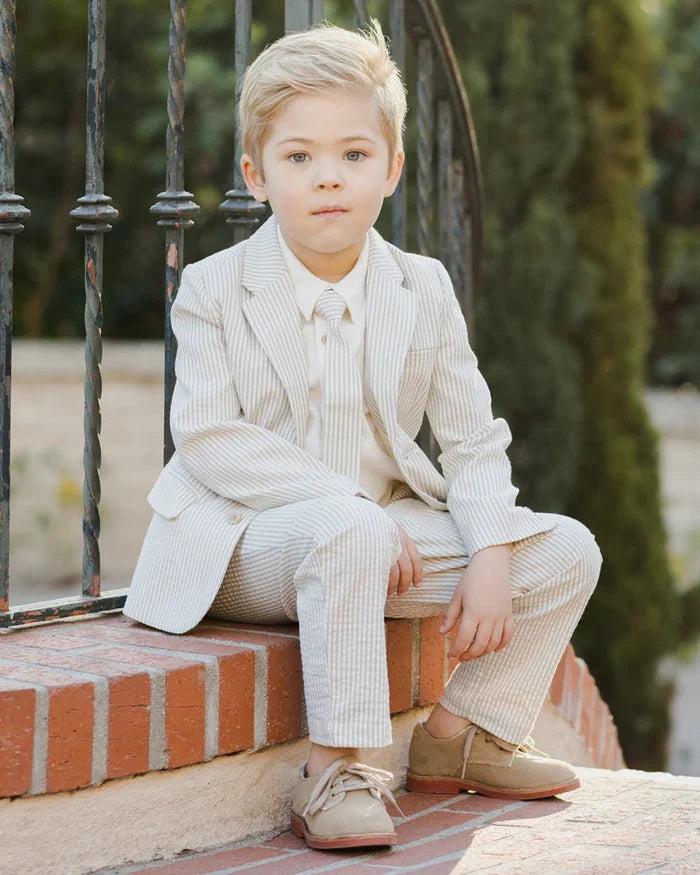 Noralee Skinny Tie - Sage Stripe