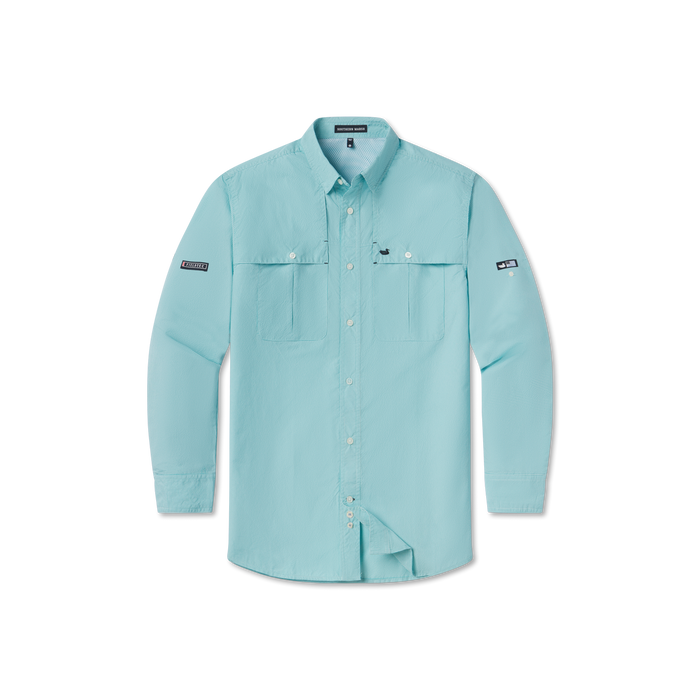 Antigua Blue North Key | North Key Fishing Shirt | Long Sleeve | Front