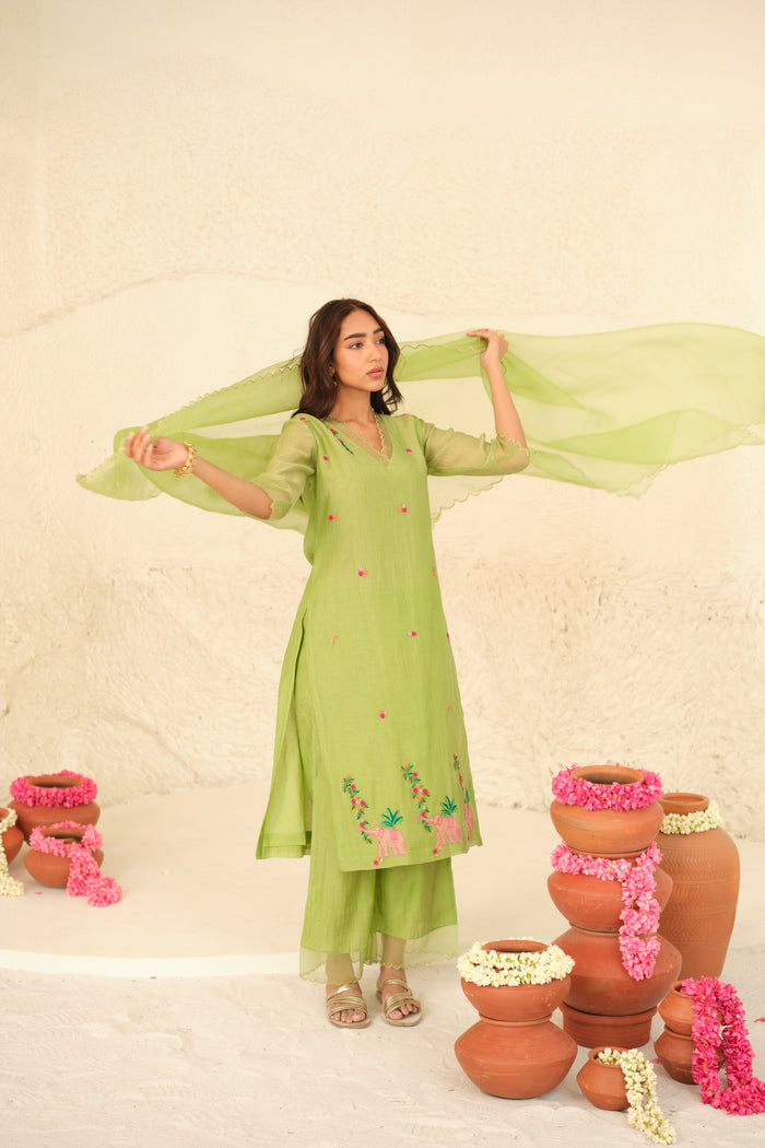 Numani Chanderi Kurta Set