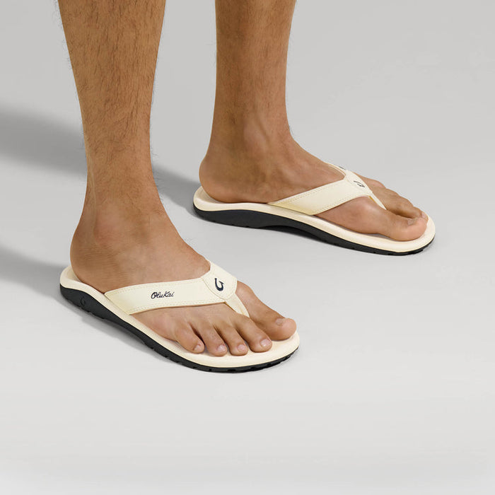 Olukai ‘Ohana Men's Beach Sandals - White Sand & Deepest Depths