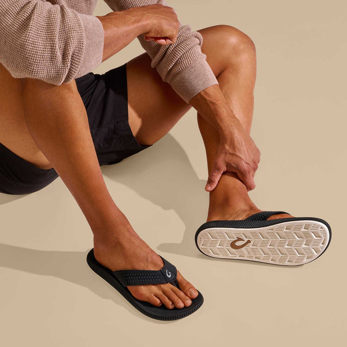 Olukai Ulele Men's Beach Sandal - Black by Olukai