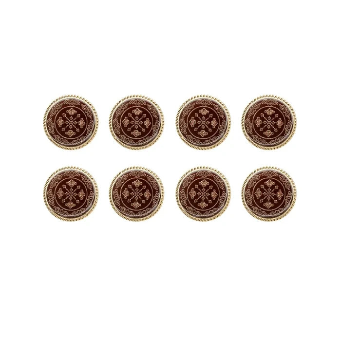 Ornate Metal Buttons with Floral Motif | 17mm(27L) & 21mm(34L)