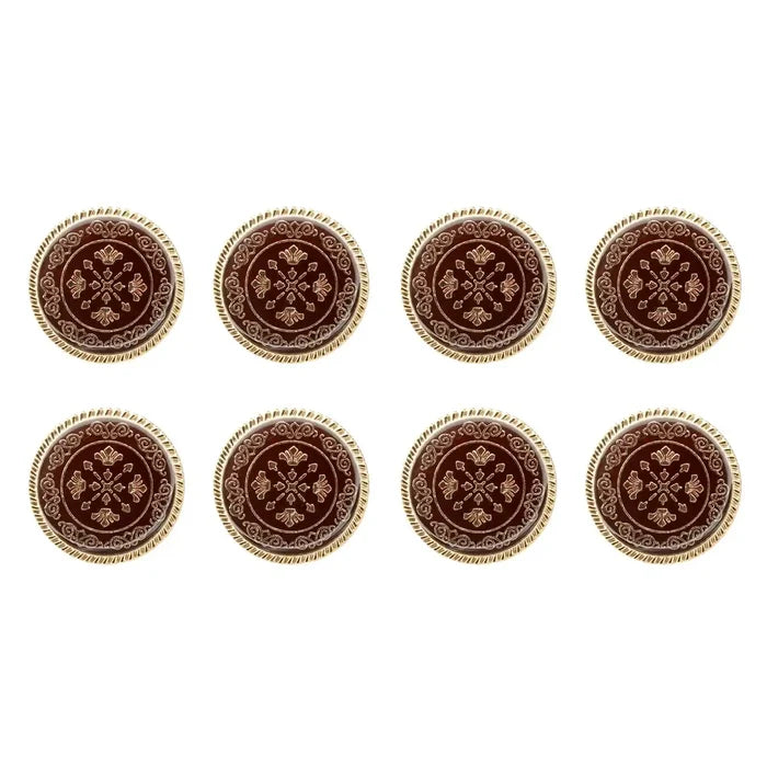 Ornate Metal Buttons with Floral Motif | 17mm(27L) & 21mm(34L)