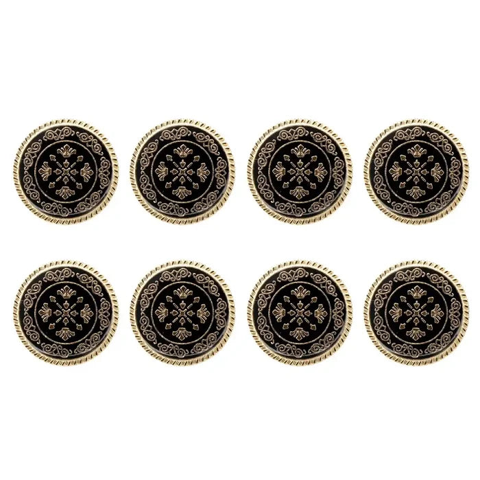 Ornate Metal Buttons with Floral Motif | 17mm(27L) & 21mm(34L)