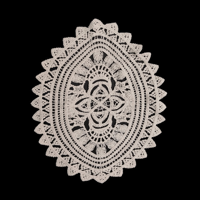 Oval Crochet Cotton Doily Sew Patch