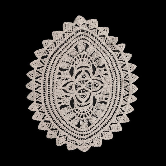 Oval Crochet Cotton Doily Sew Patch