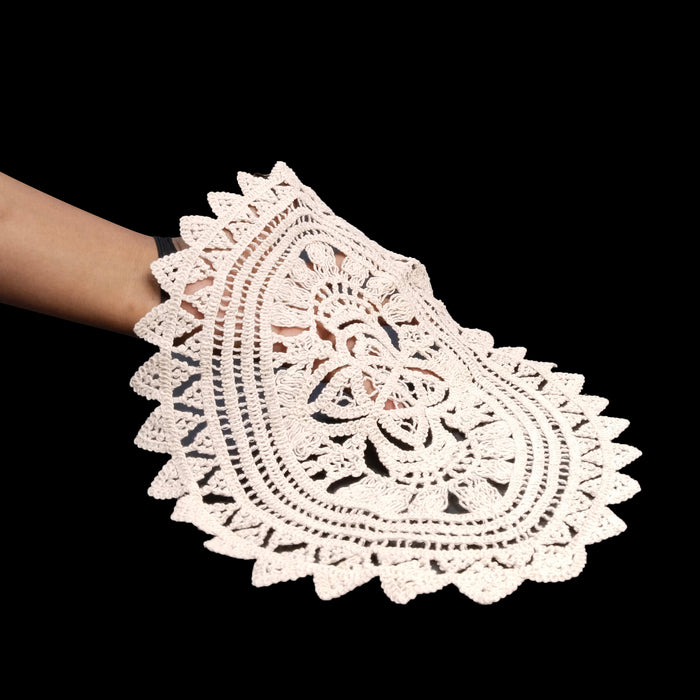 Oval Crochet Cotton Doily Sew Patch