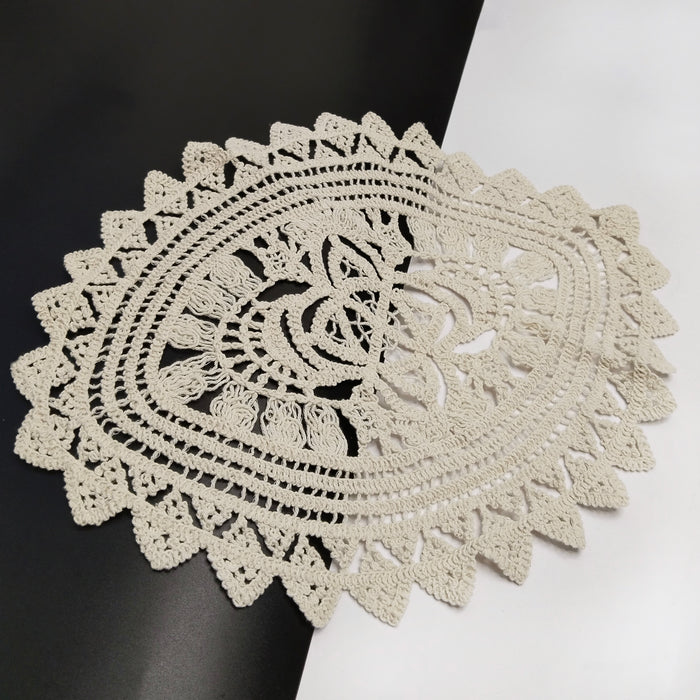 Oval Crochet Cotton Doily Sew Patch