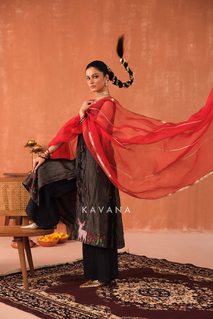 Paavni Chanderi Kurta Set