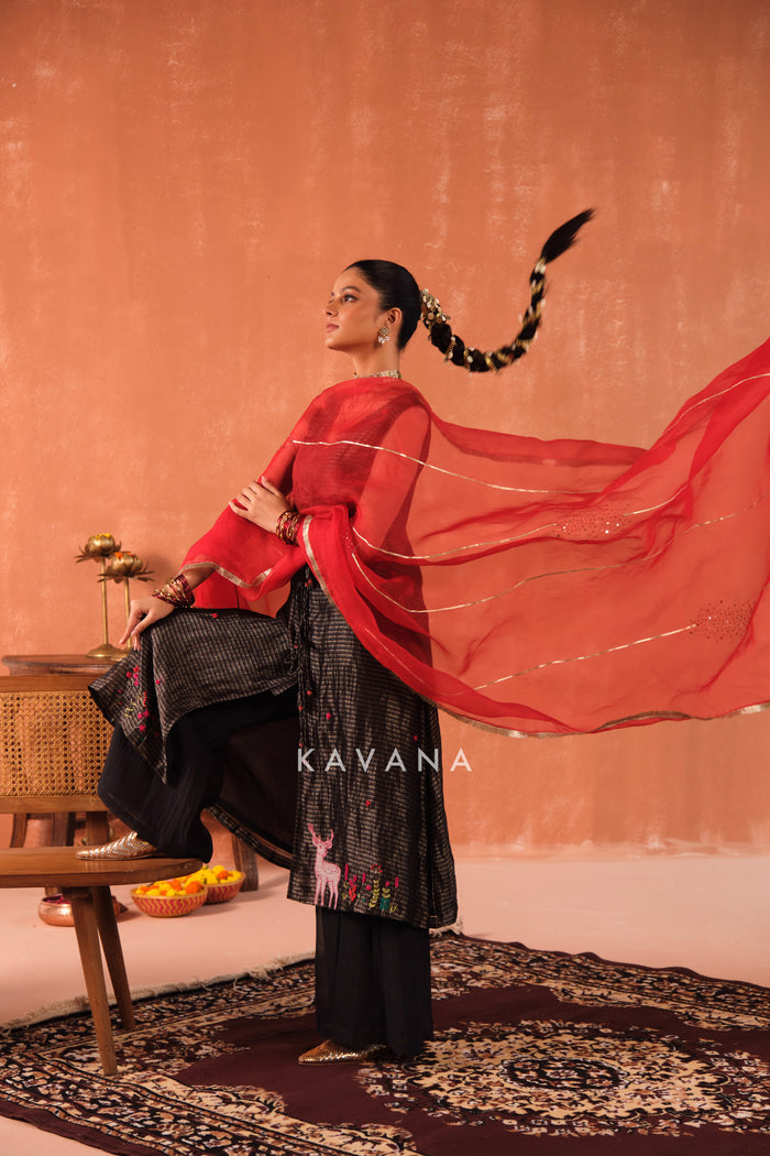 Paavni Chanderi Kurta Set