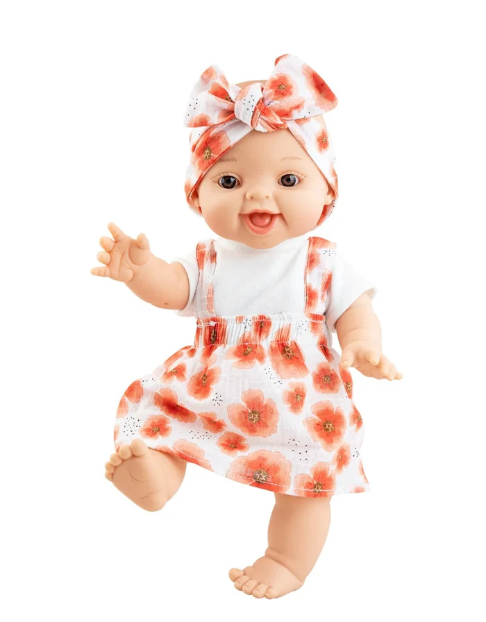 Paola Reina Doll - Leire with Floral Overalls