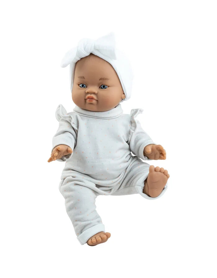 Paola Reina Doll - Olga With Gray Polka Dot Outfit
