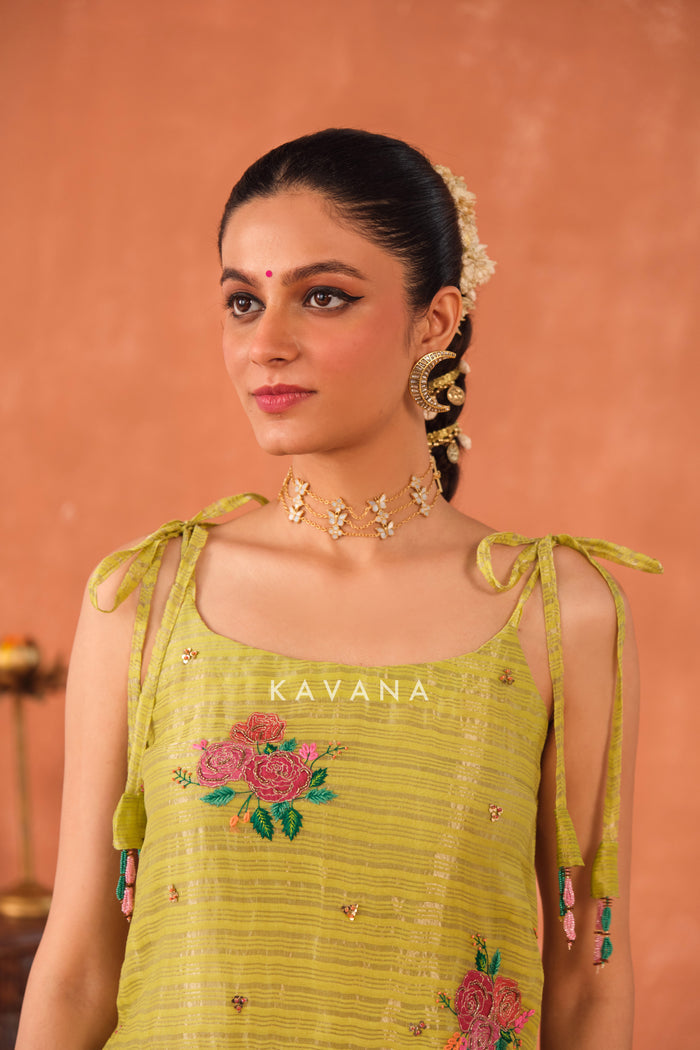 Patra Chanderi Kurta Set