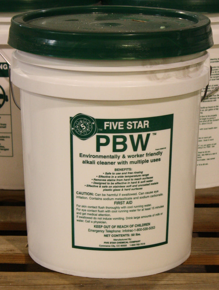 Cleaners - PBW - Powdered Brewery Wash - 50 Lb Pail (Five Star)