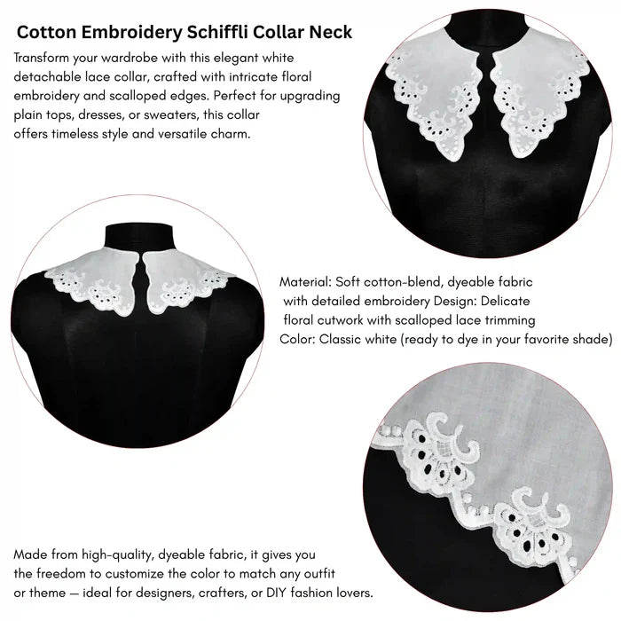 Ani Accessories Peter Pan Cutwork Neck Collar adding elegant charm to women dresses and festive outfits