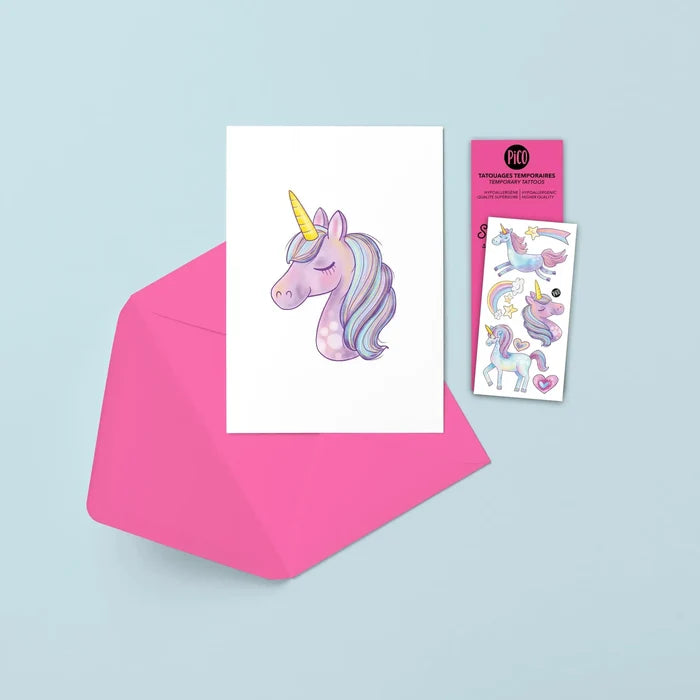 Pico Greeting Card with Temporary Tattoos