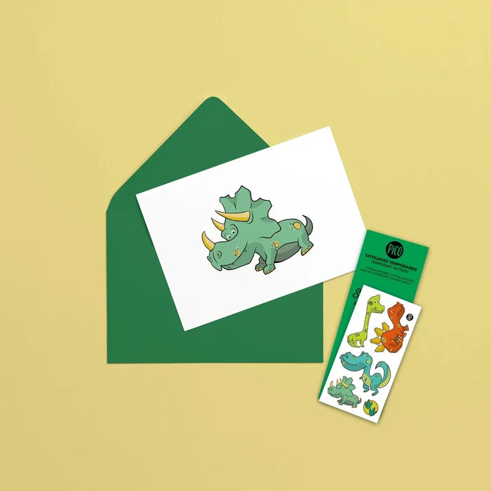Pico Greeting Card with Temporary Tattoos