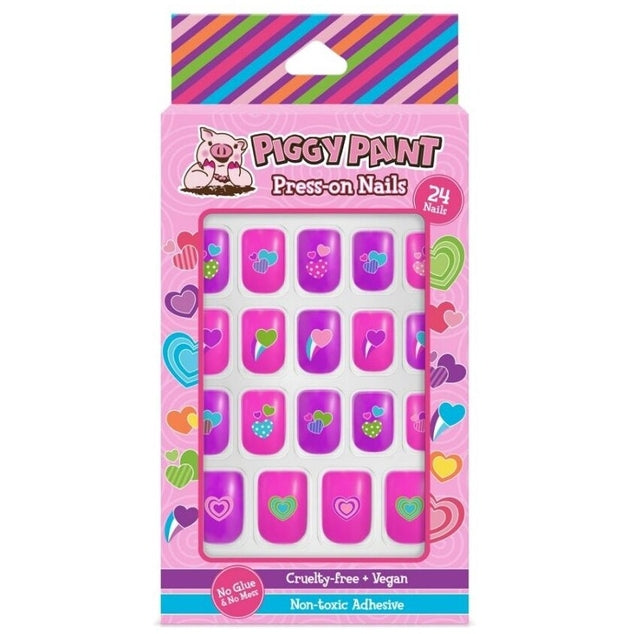 Piggy Paint Press-On Nails - Happy Hearts