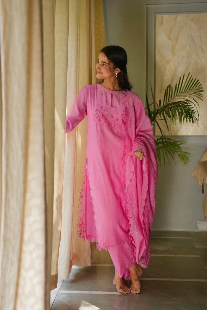 Pink Mishri Dupatta