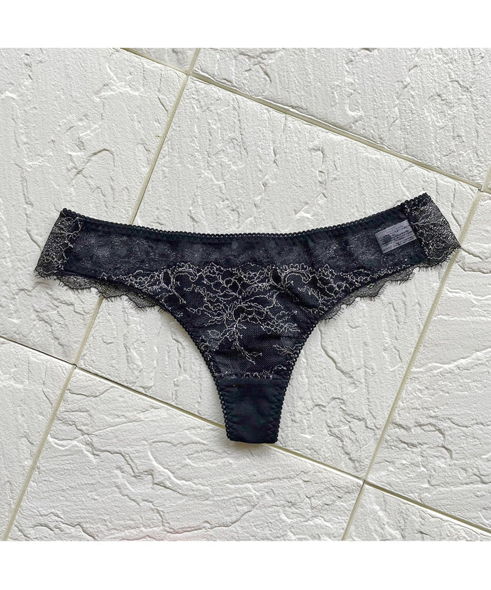 Polka Dot Thong | Black