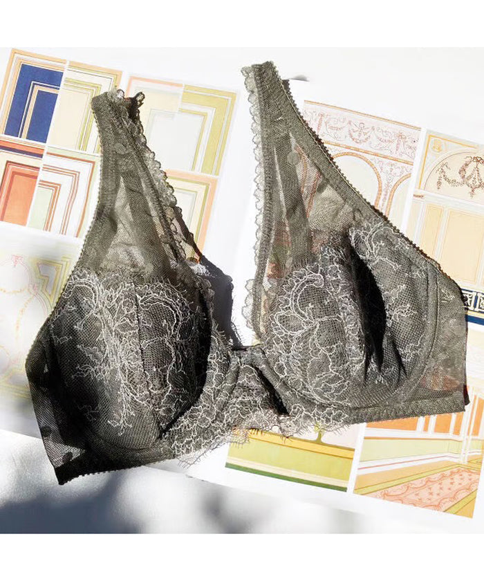 Polka Dot Underwire Bra | Khaki